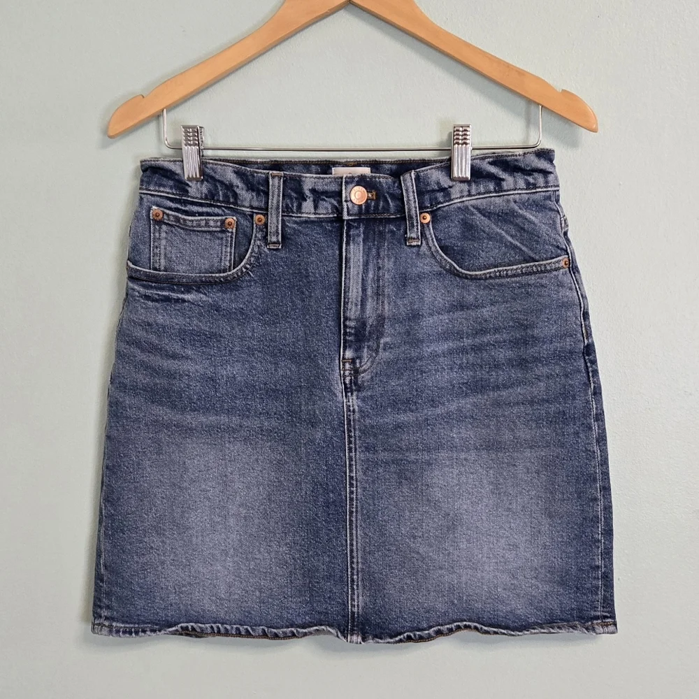 J. Crew Denim Skirt Light Wash Cotton Re-Imagined 28 - Picture 1 of 4